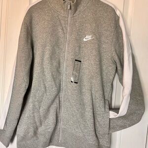 New! Nike Heather Gray and White Track Jacket - Women’s Large